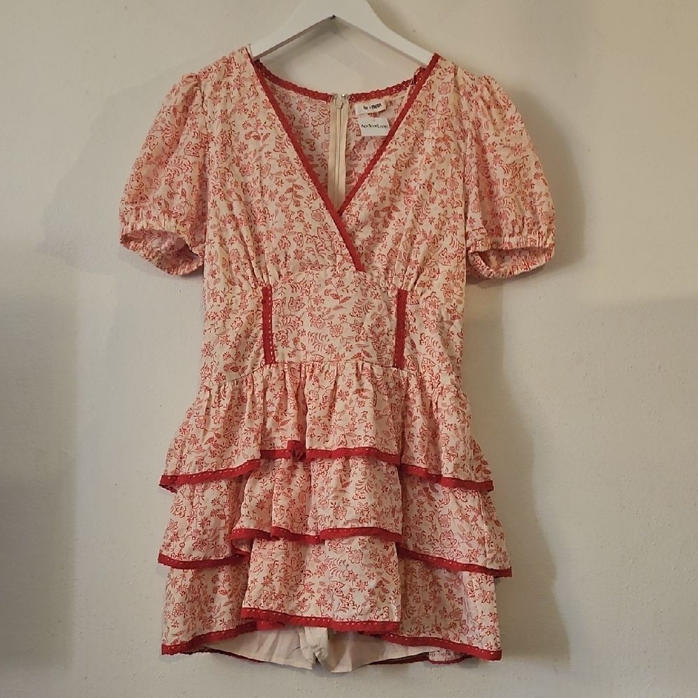 Apricot Lane Red and White Floral Dress